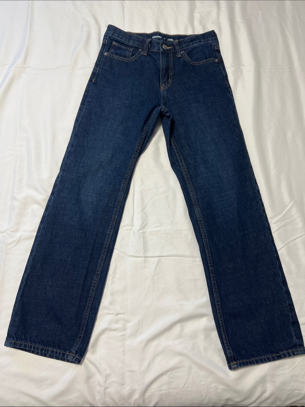 Old Navy Dark Blue Kids Straight-Leg Jeans